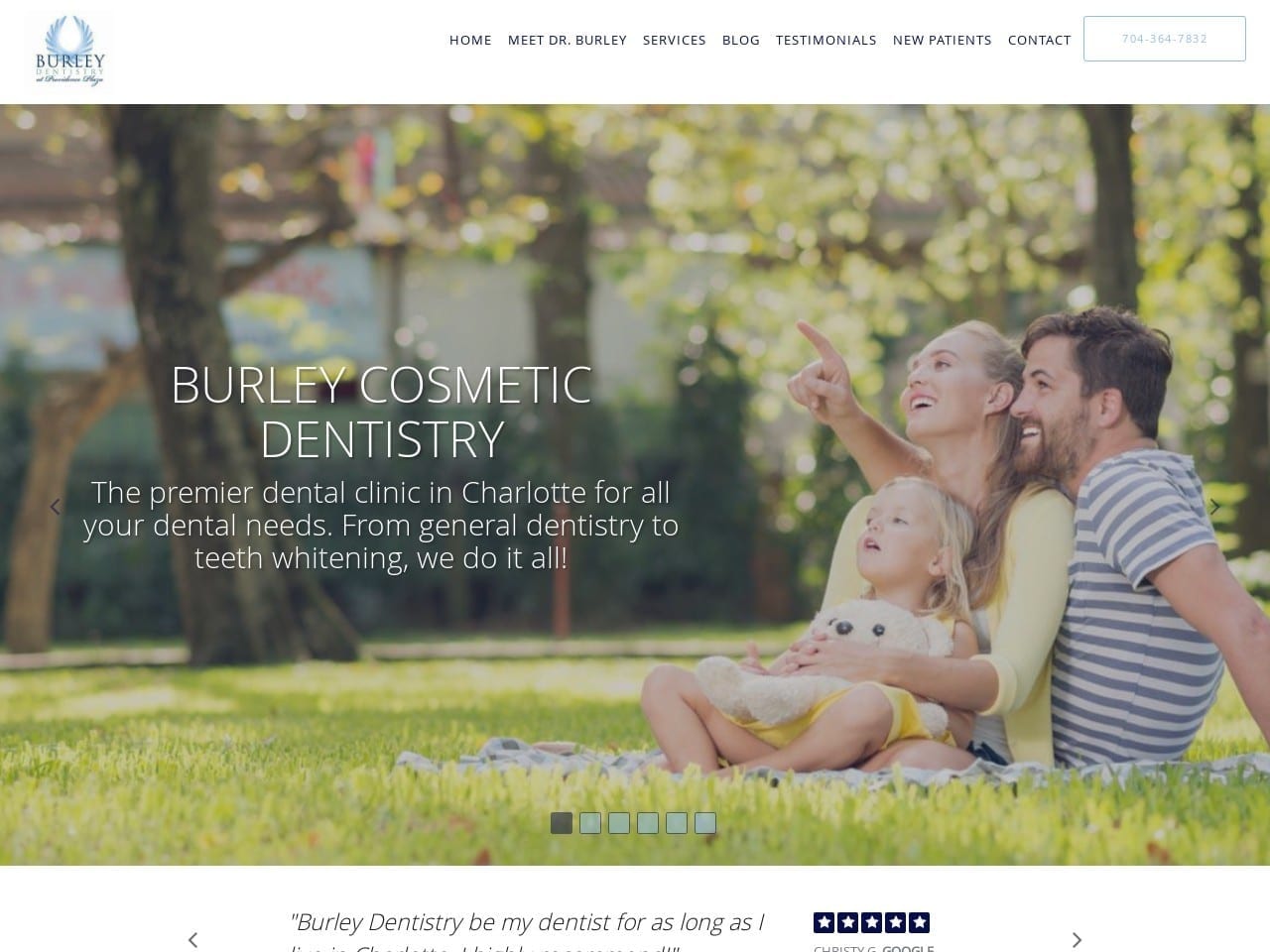 Burleycosmetic Dentistry Website Screenshot from burleycosmeticdentistry.com