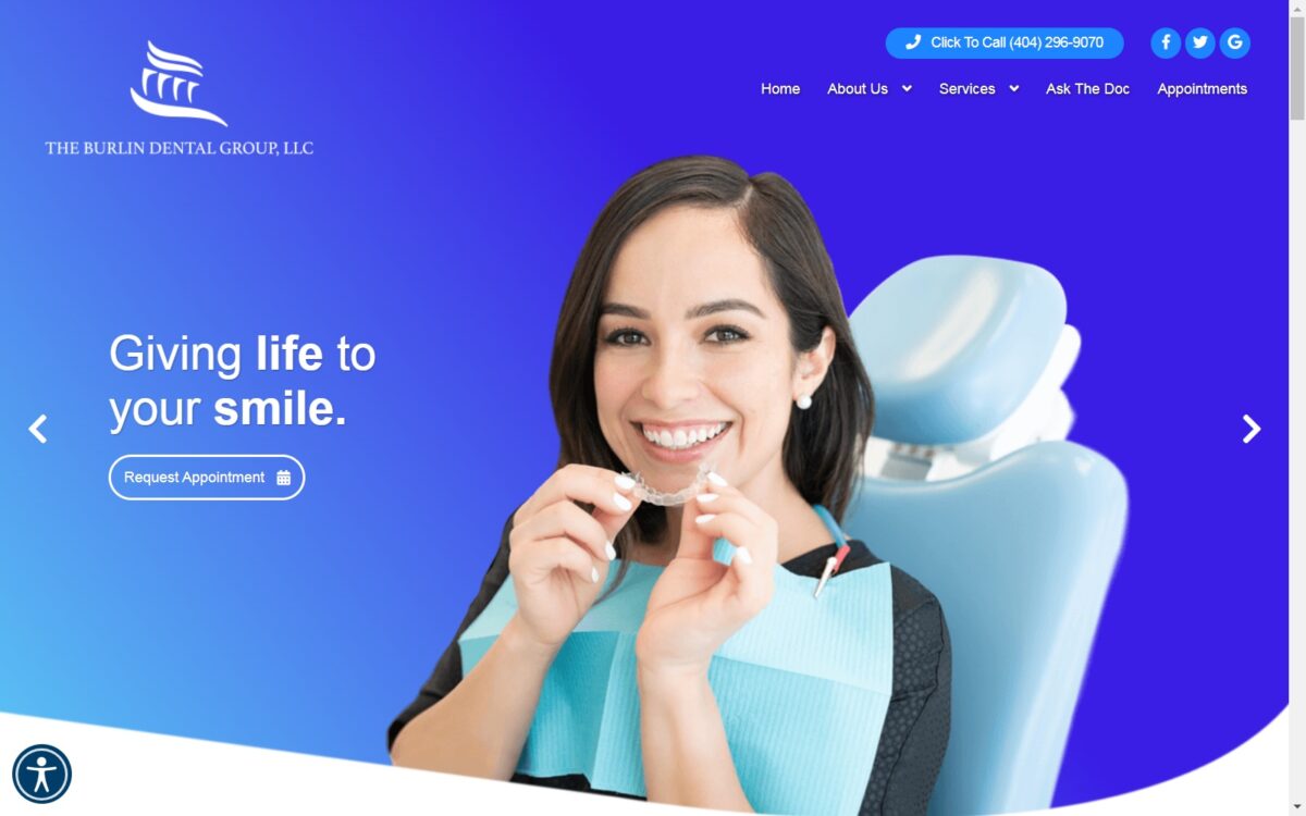 burlindentalgroup.com screenshot