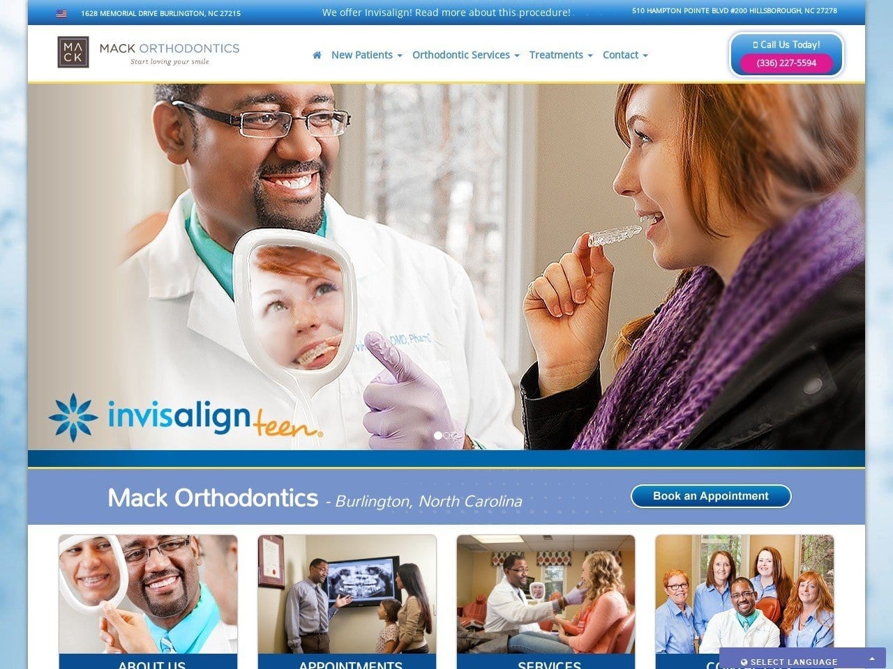 Smiles By Mckee Website Screenshot from burlingtonncorthodontics.com