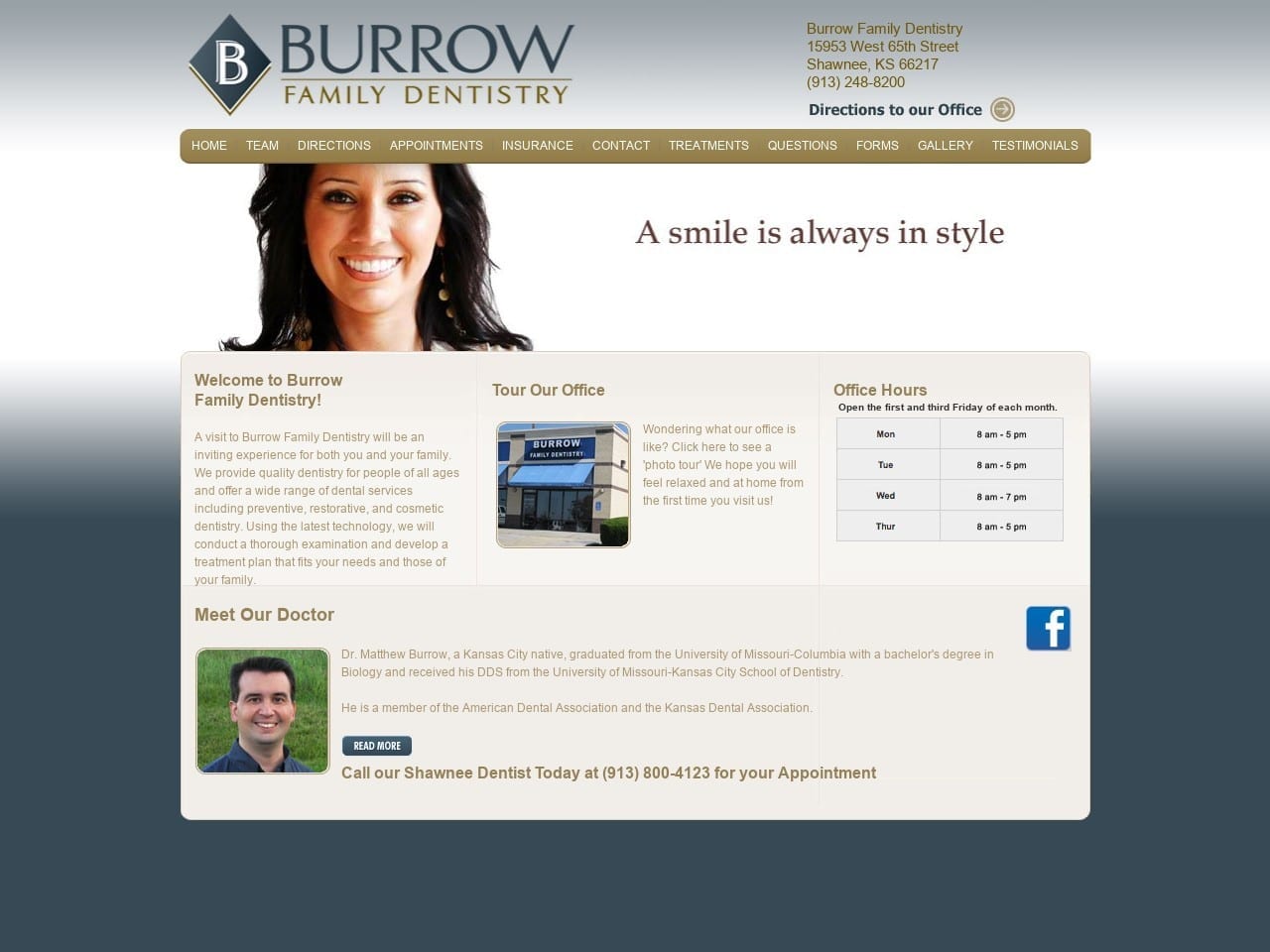 Burrow Family Dentistry Pa Website Screenshot from burrowfamilydentistry.com