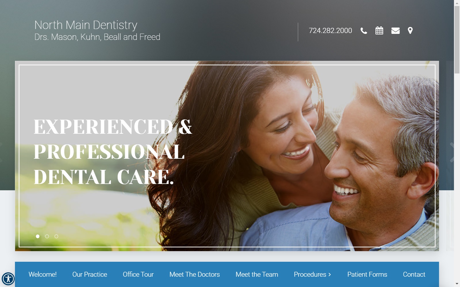 butlerdentists.com screenshot