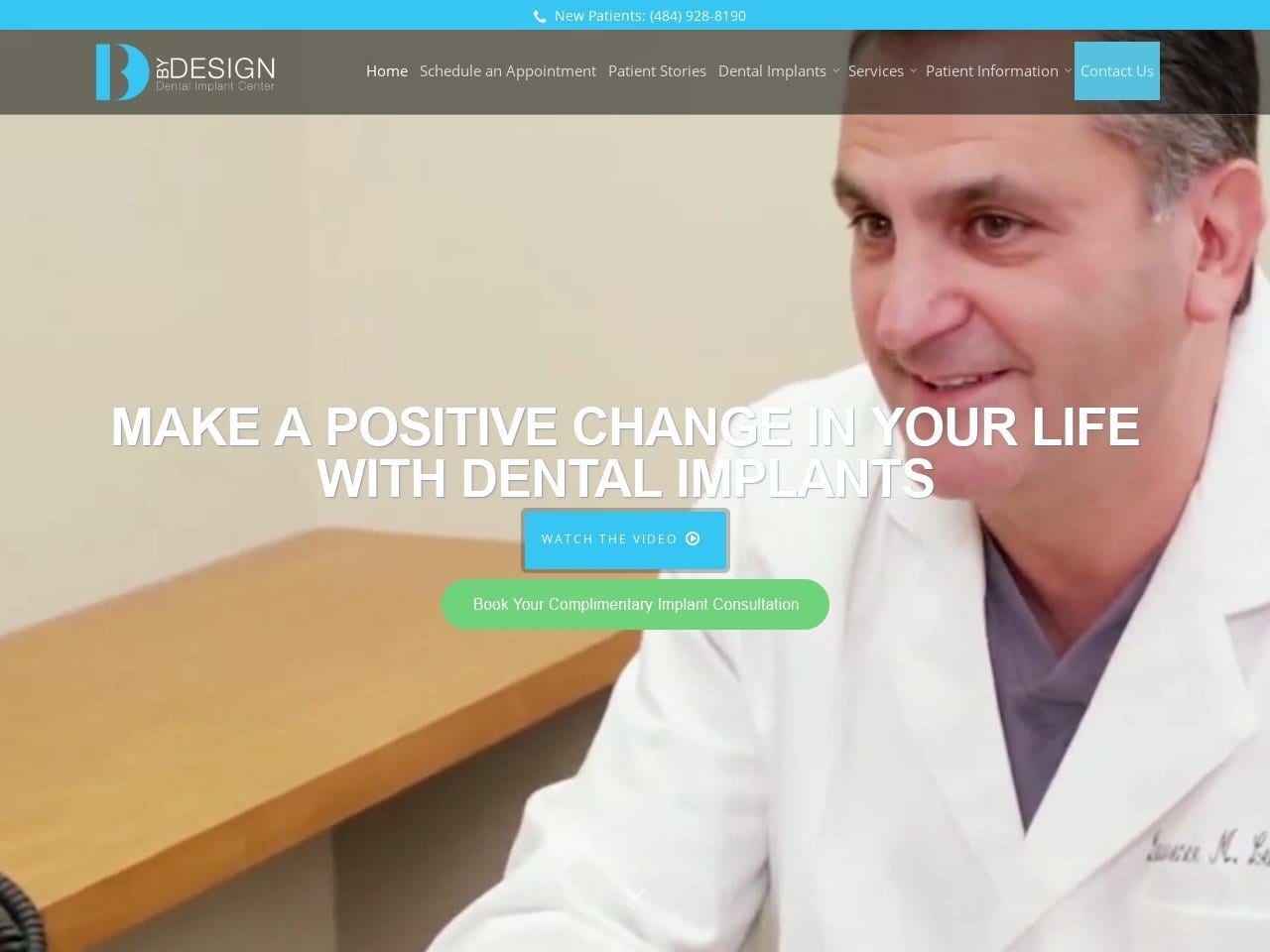 By Design Dental Implant Center Website Screenshot from bydesigndental.com