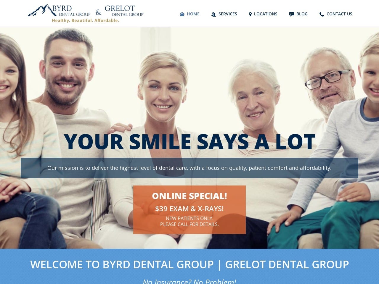 Byrd Dental Group Website Screenshot from byrddentalgroup.com