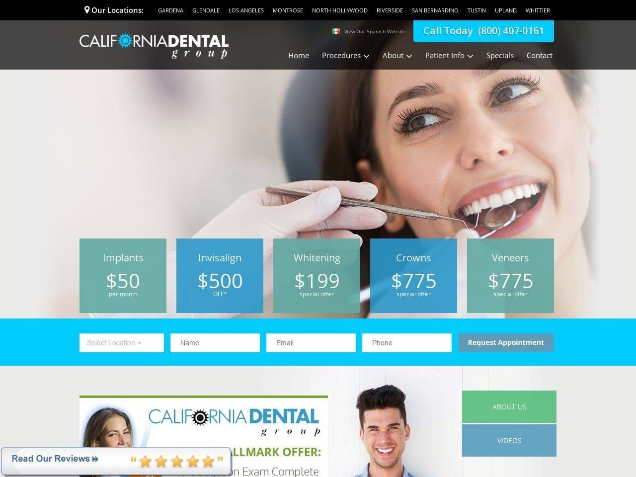 California Dental Group Sahabi Kamran DDS Website Screenshot from cadentalgroup.com