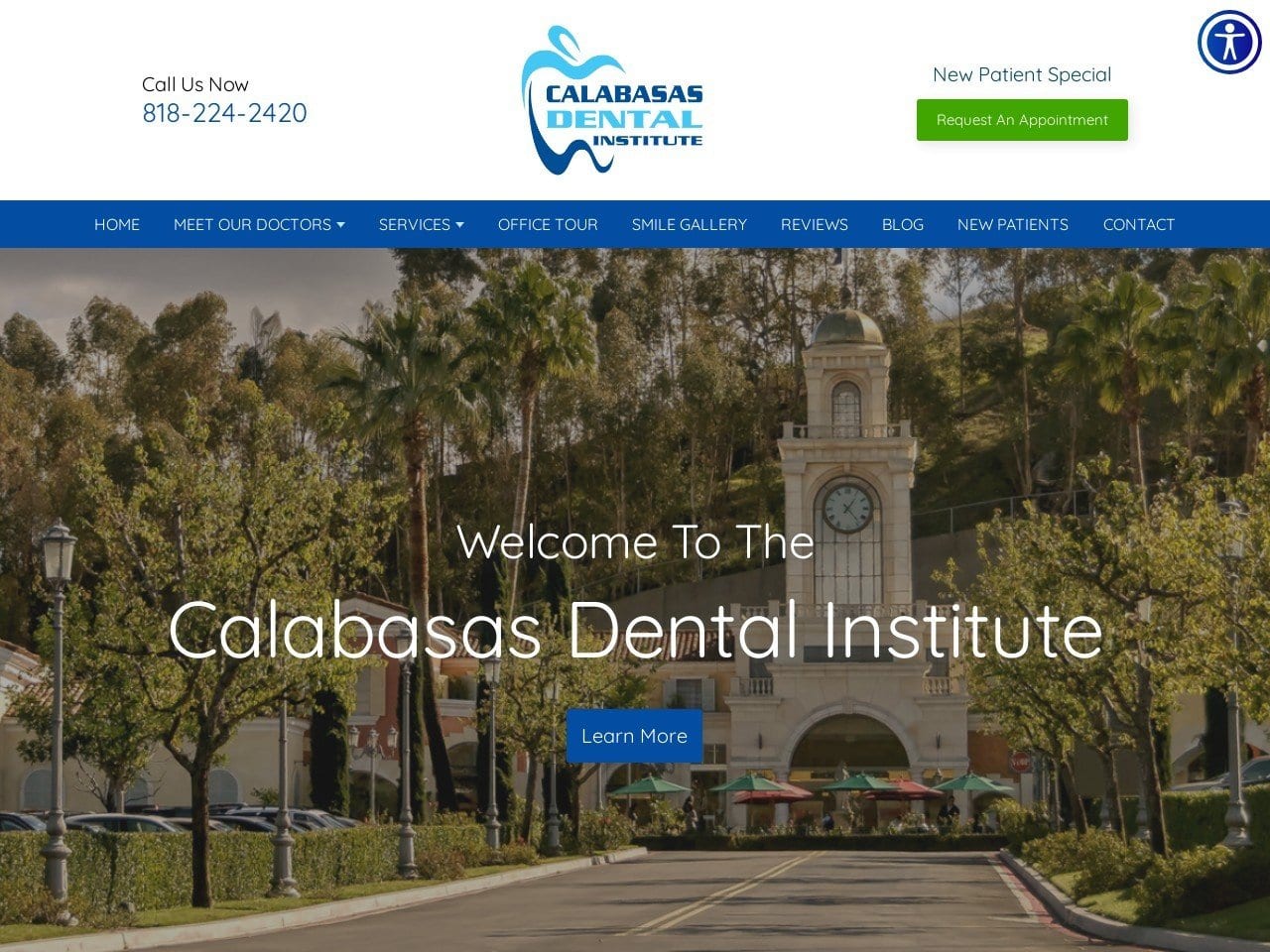 Paul S Applefield DDS APC Website Screenshot from calabasasdentalinstitute.com