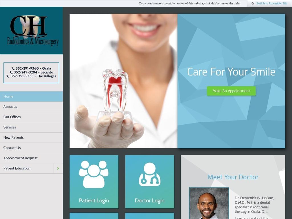 Cala Hills Endodontics Website Screenshot from calahillsendo.com