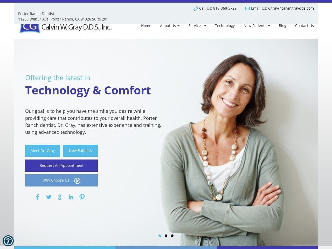 Dr. Calvin W. Gray DDS Website Screenshot from calvingraydds.com