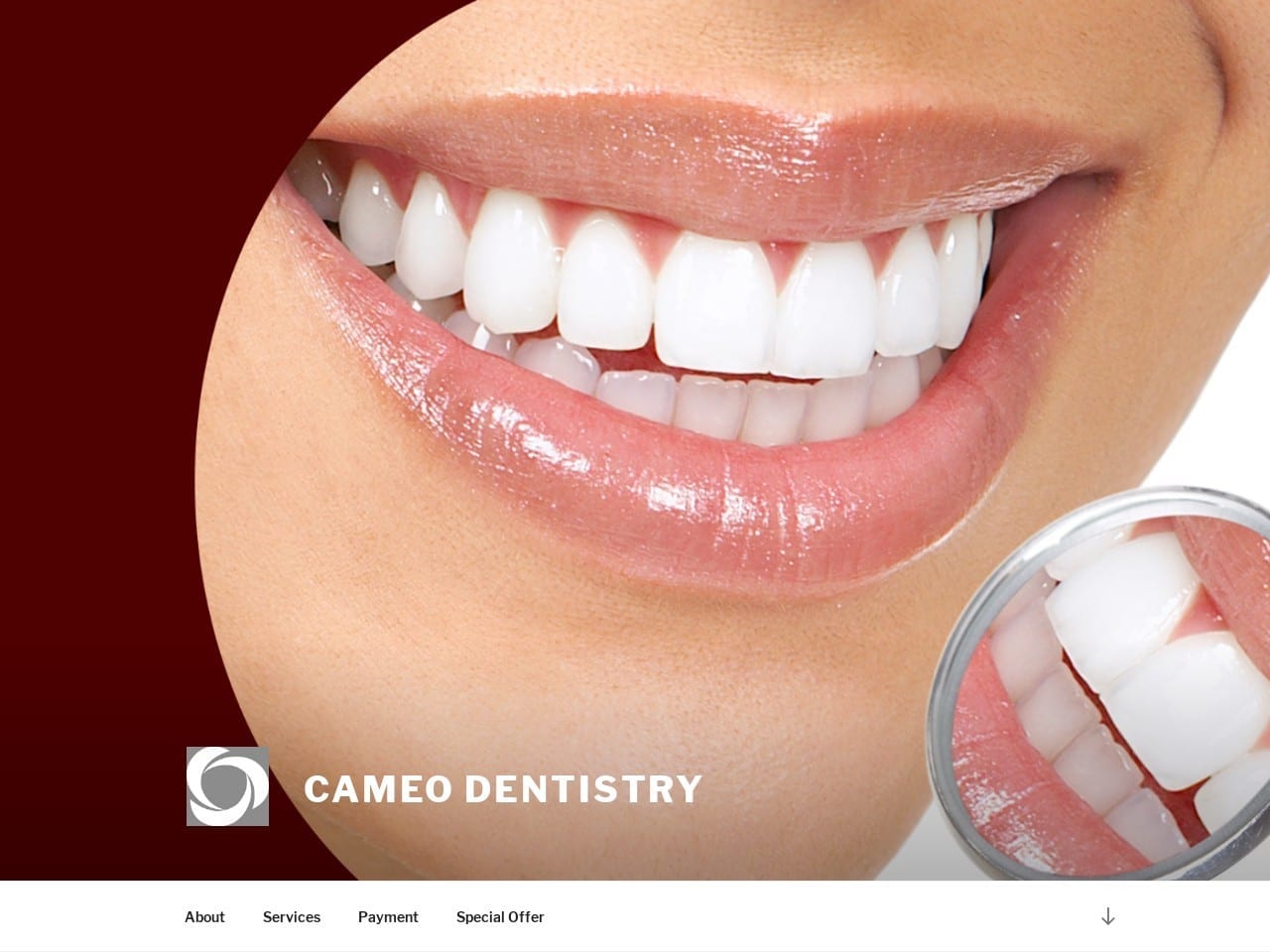 Cameo Dentist Website Screenshot from cameodentistry.com