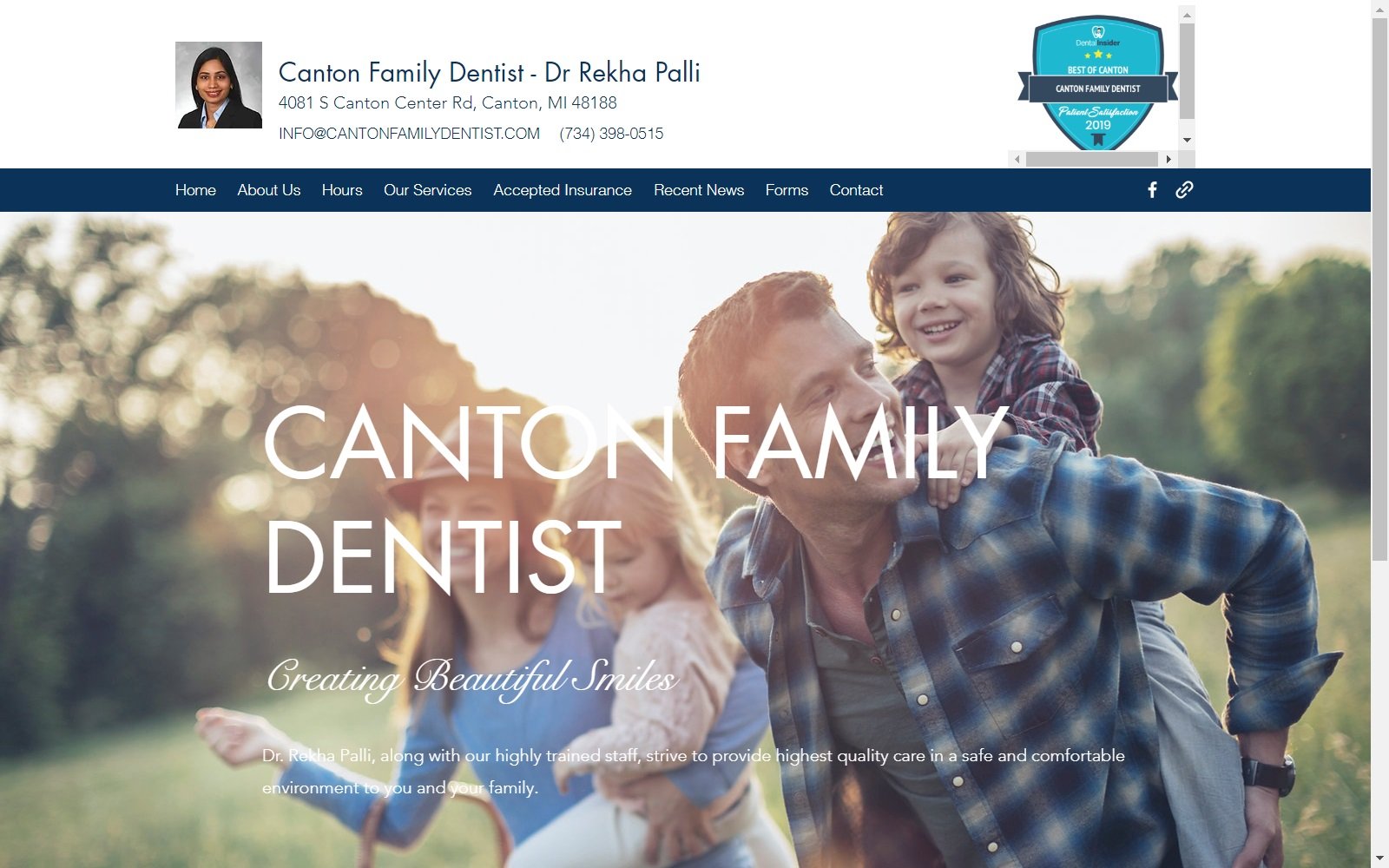 cantonfamilydentist.com screenshot