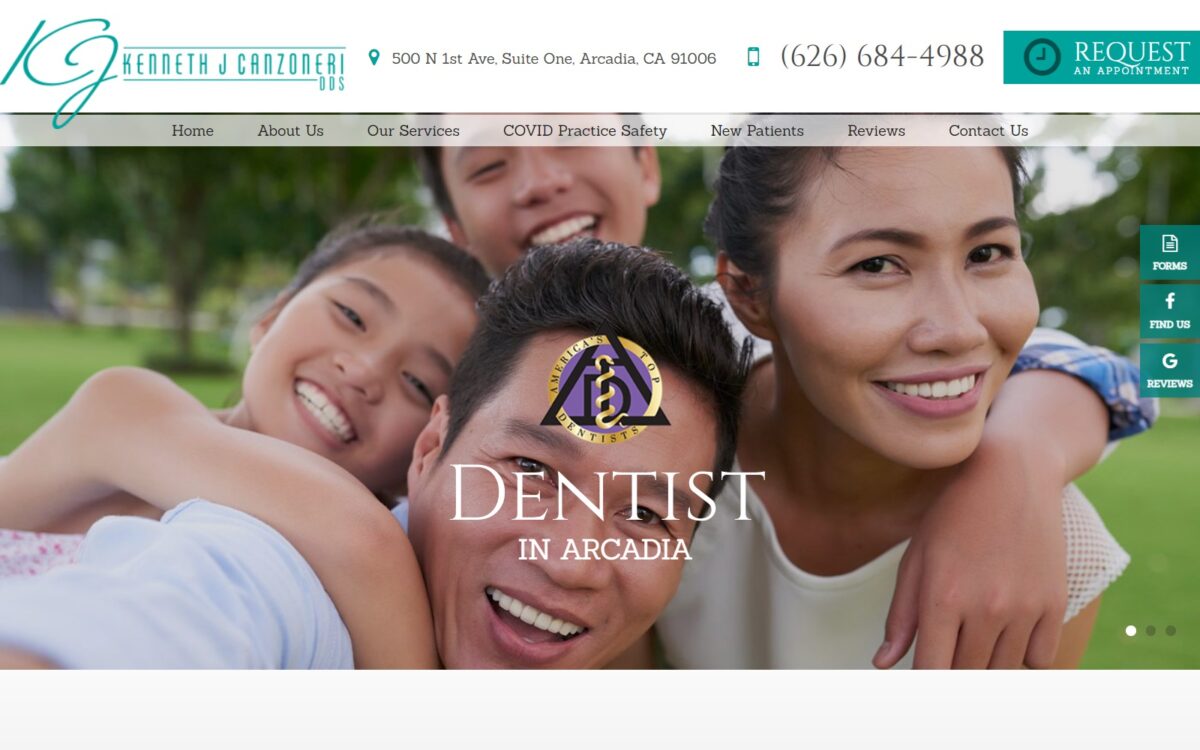 canzoneridentistry.com screenshot