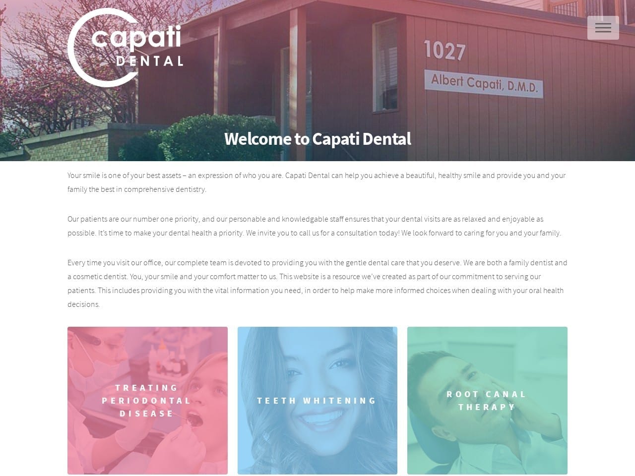 Capati Dental Website Screenshot from capatidental.com