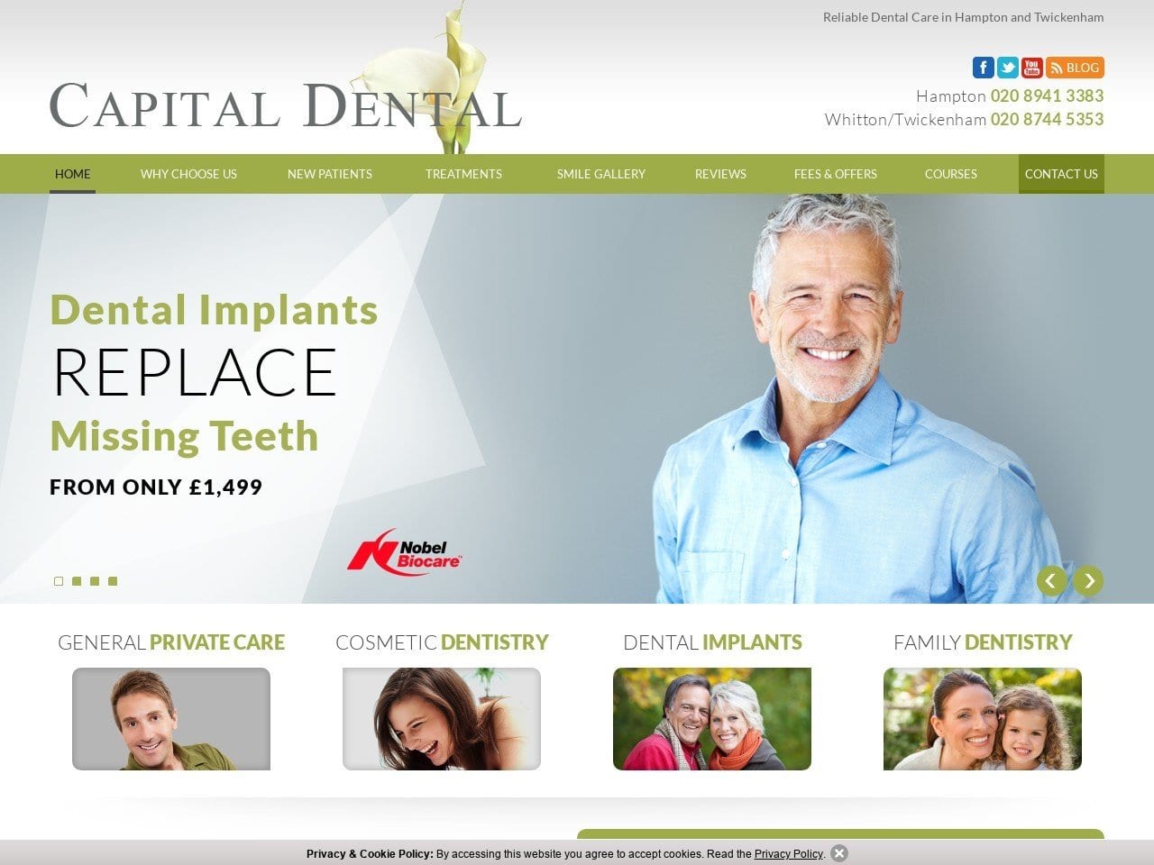 Capital Dental Inc Website Screenshot from capitaldental.net