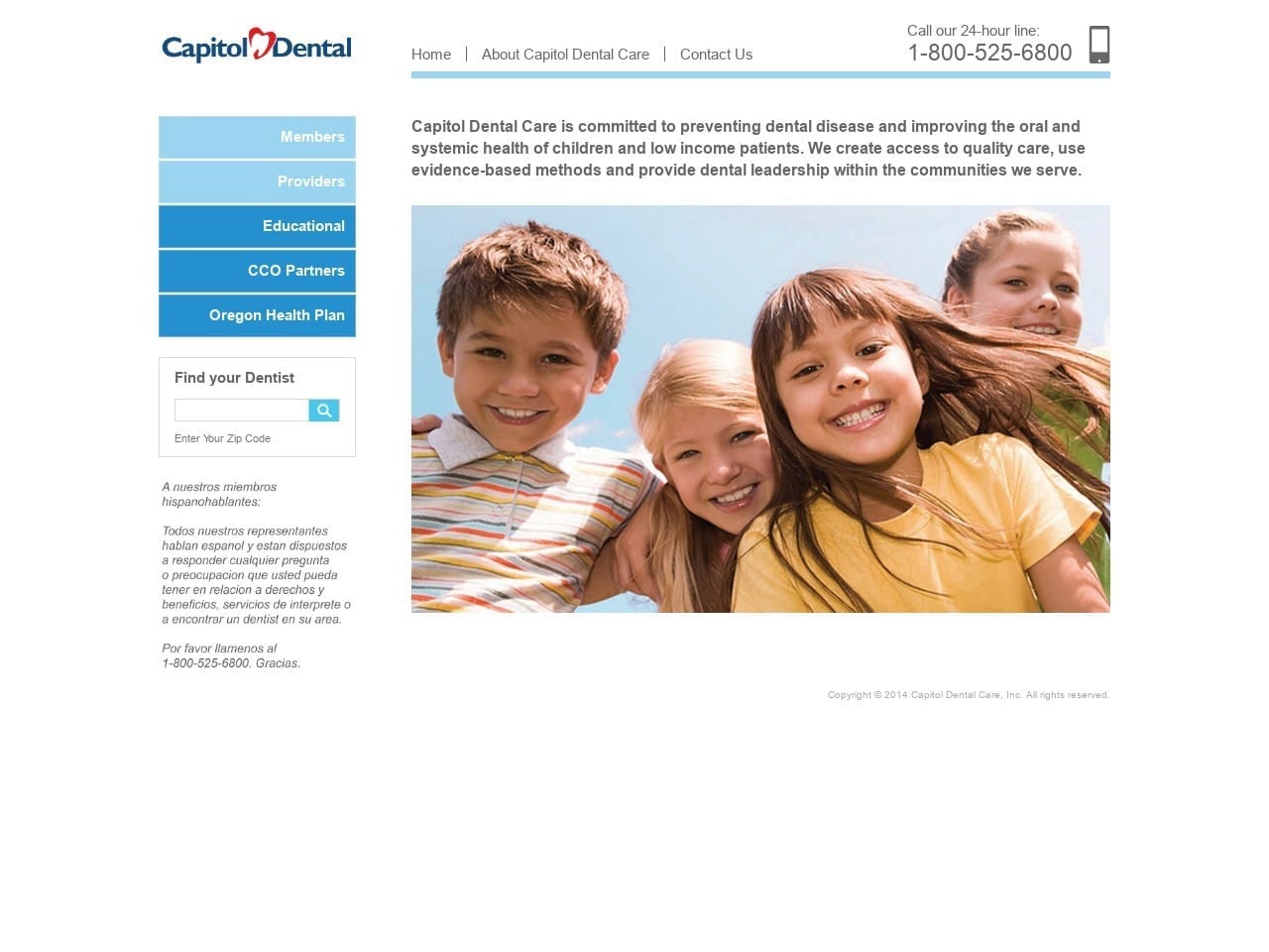 Capitol Dental Care Website Screenshot from capitoldentalcare.com