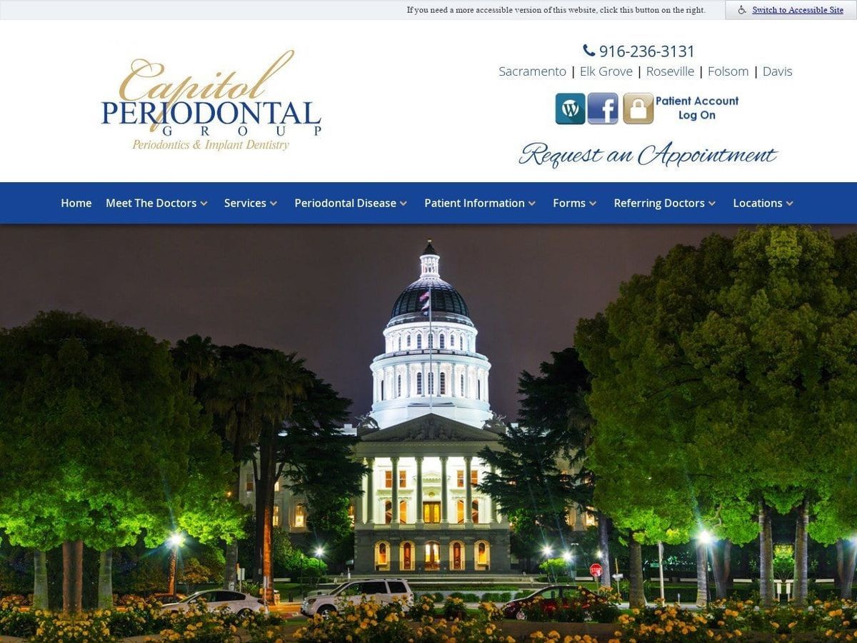 Capitol Periodontal Group Website Screenshot from capitolperiodontal.com