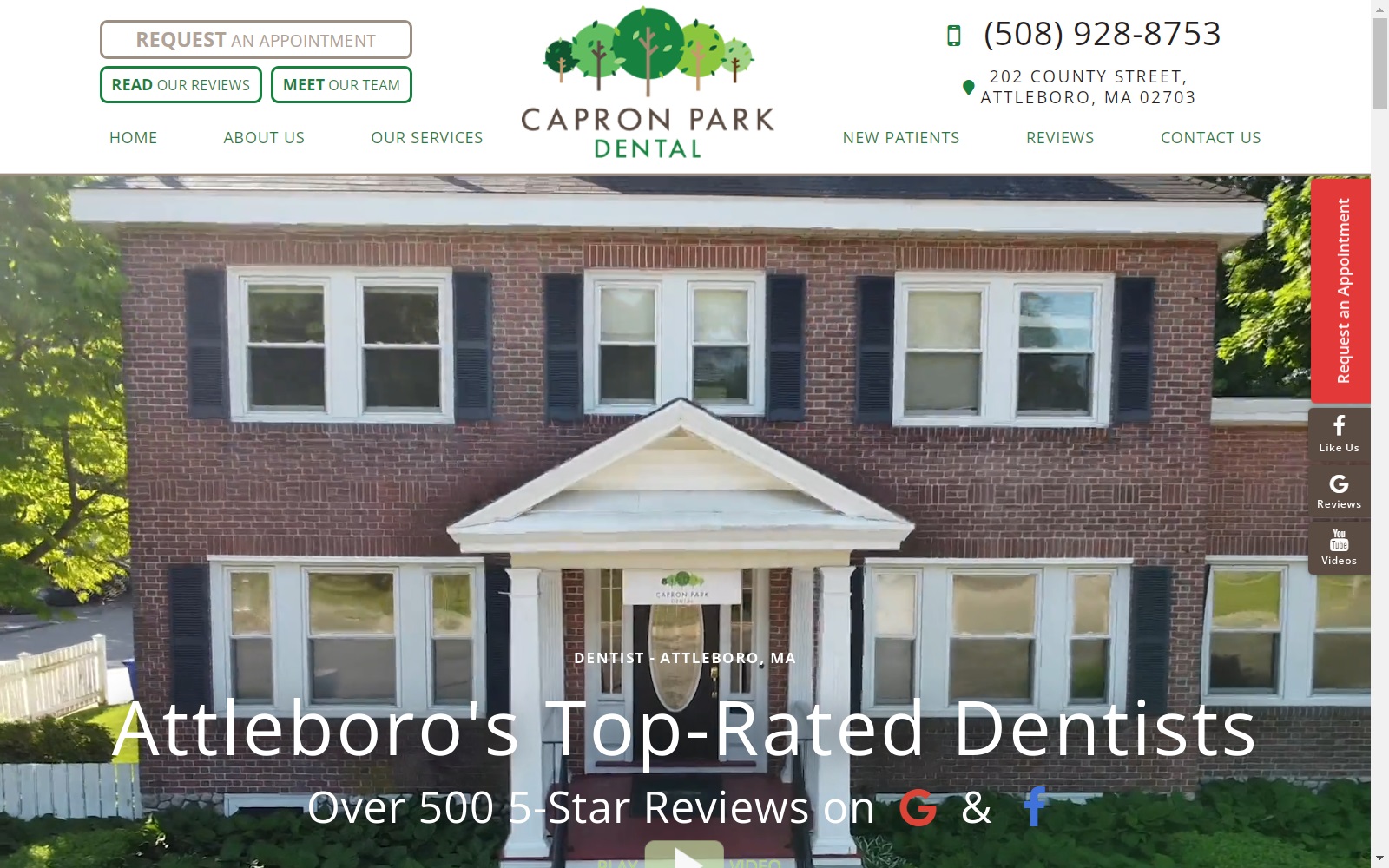 capronparkdental.com screenshot