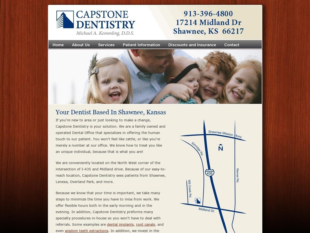 Capstone Dentistry LLC Website Screenshot from capstonedentistry.com