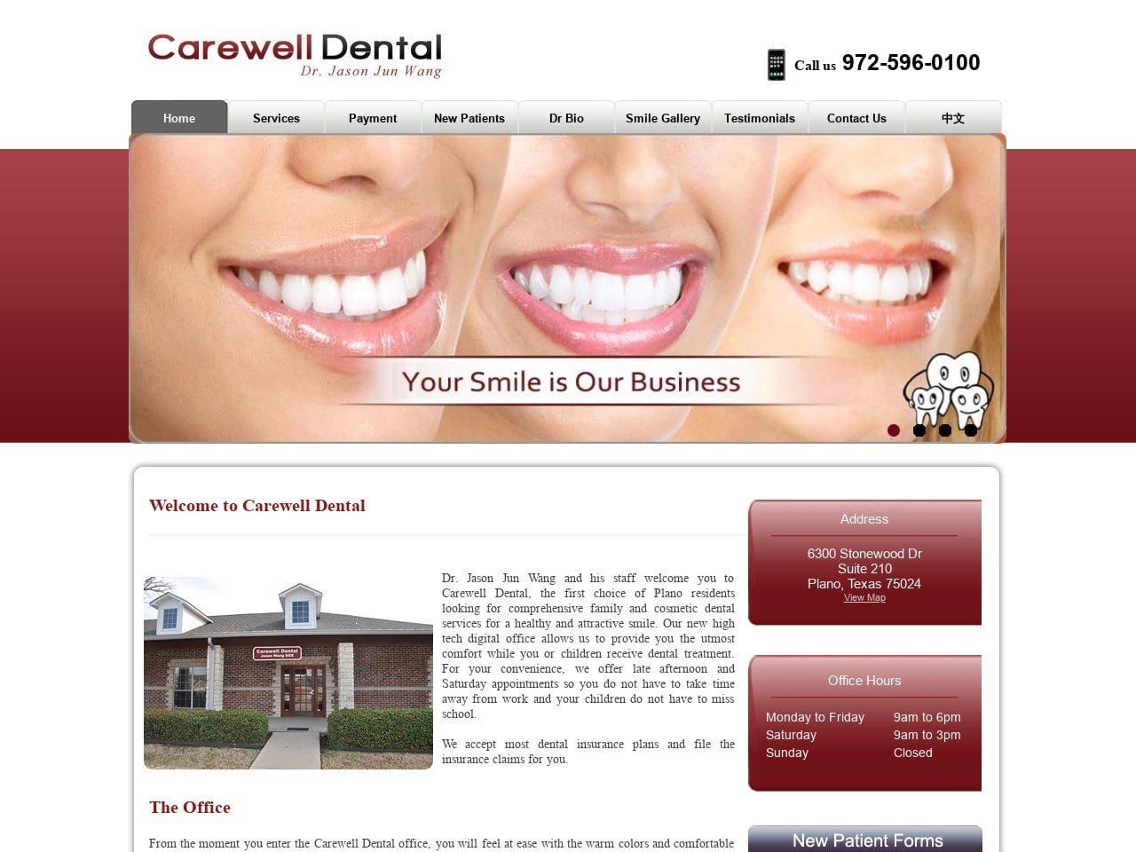 Carewell Dental  Clinic Website Screenshot from carewelldentalclinic.com