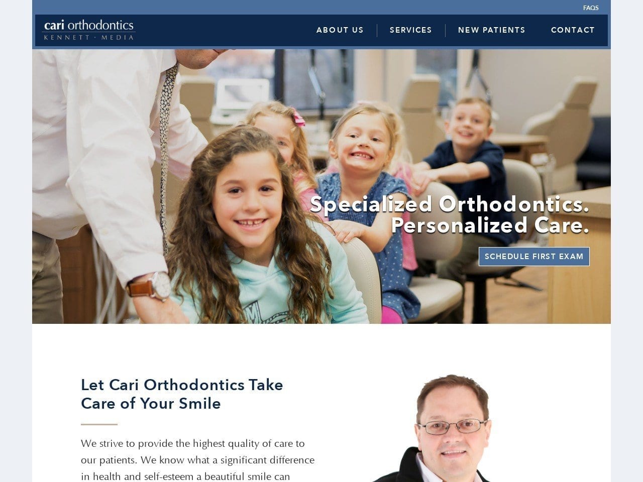 Cari Orthodontics Website Screenshot from cariorthodontics.com