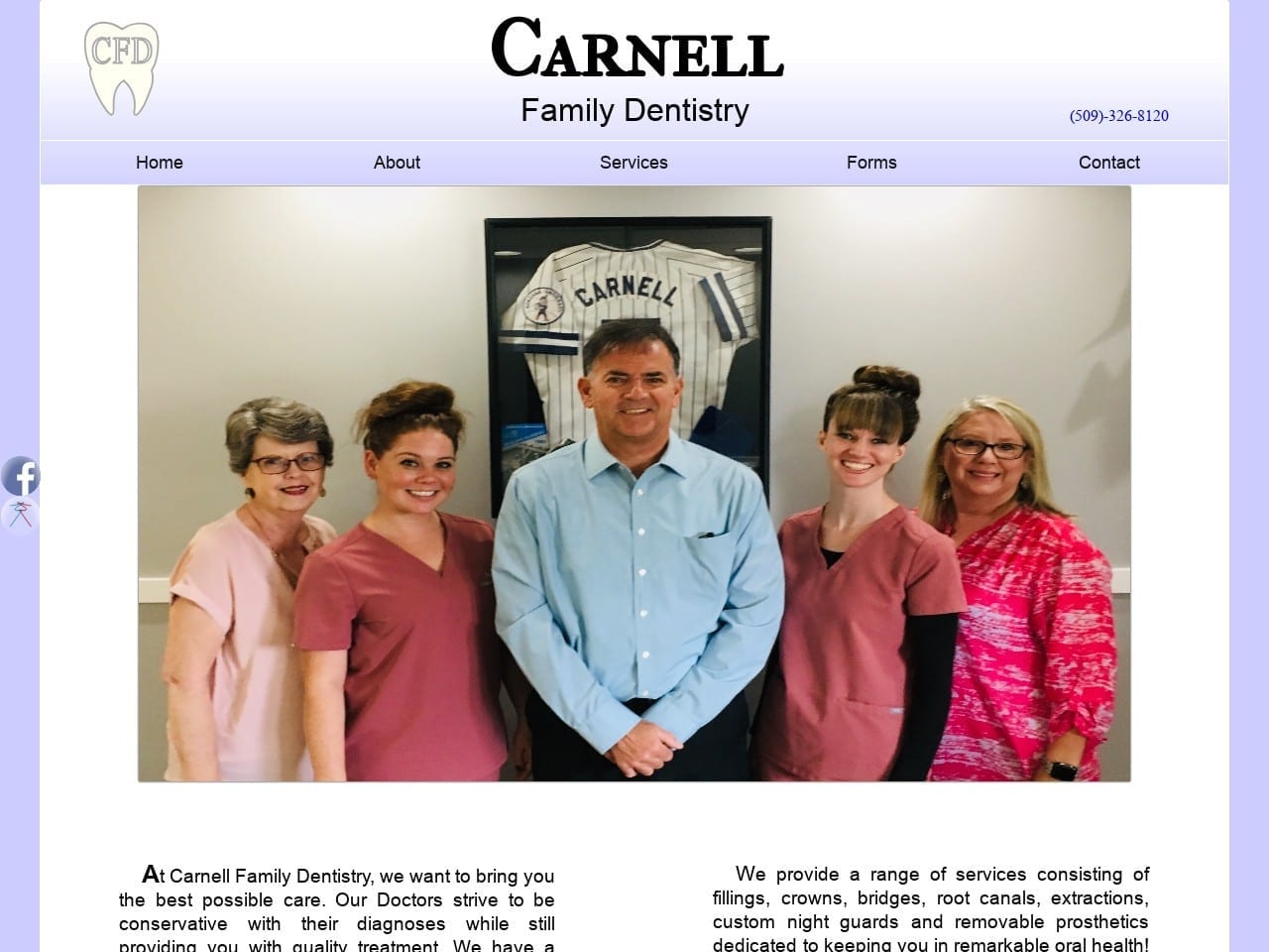 Carnell Family Dentistry Carnell James A DDS Website Screenshot from carnelldentistry.com