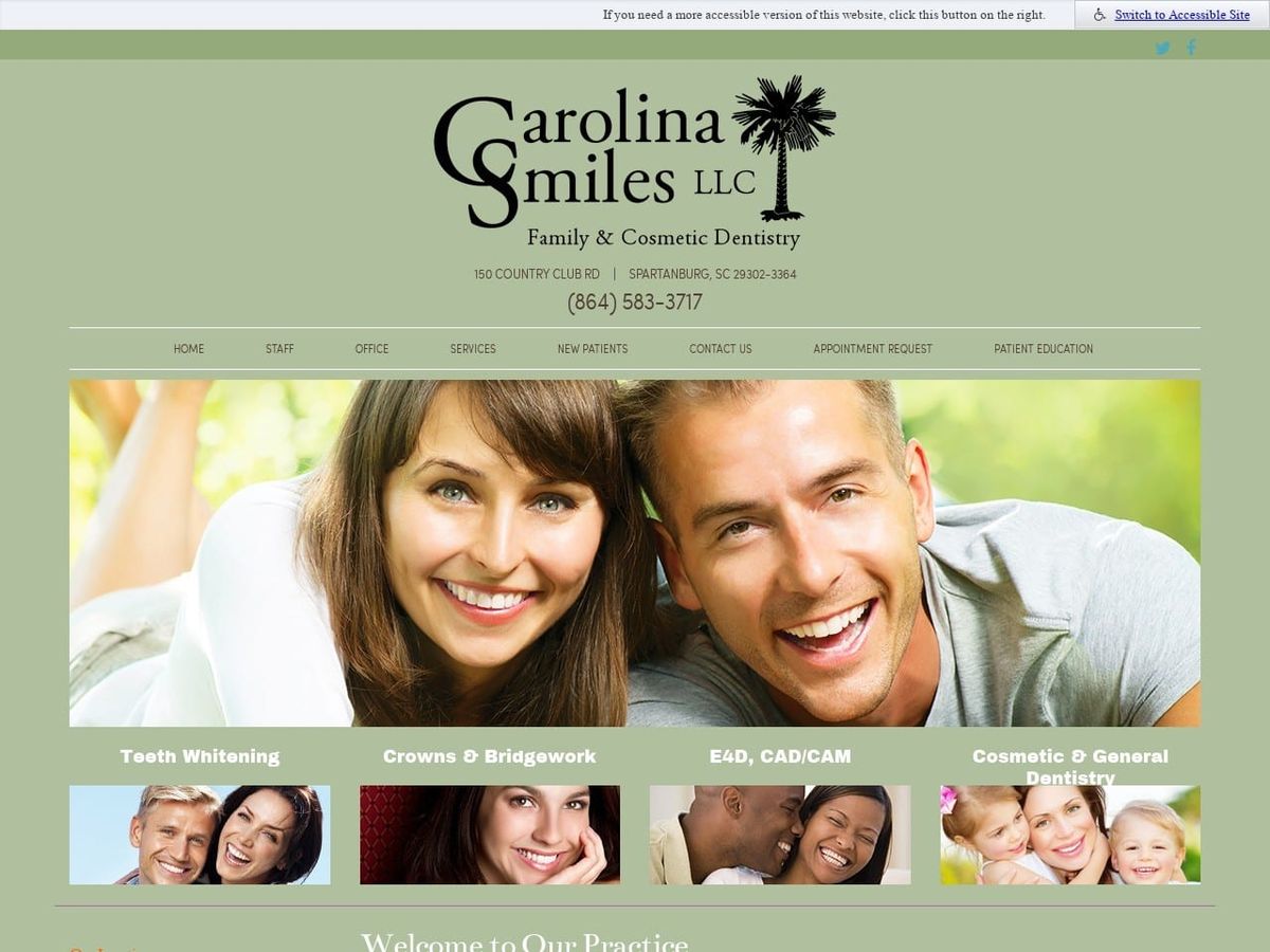 Carolina Smiles Website Screenshot from carolinasmiles-sc.com