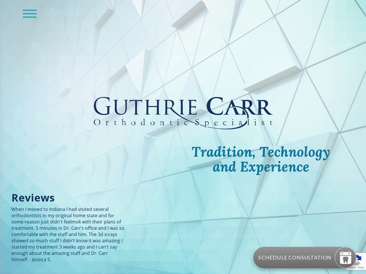 Dr. Guthrie P. Carr Orthodontic Specialist Website Screenshot from carrortho.com