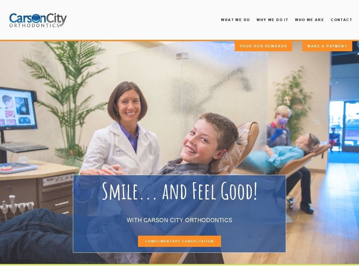 Carson City Orthodontics Website Screenshot from carsoncityortho.com