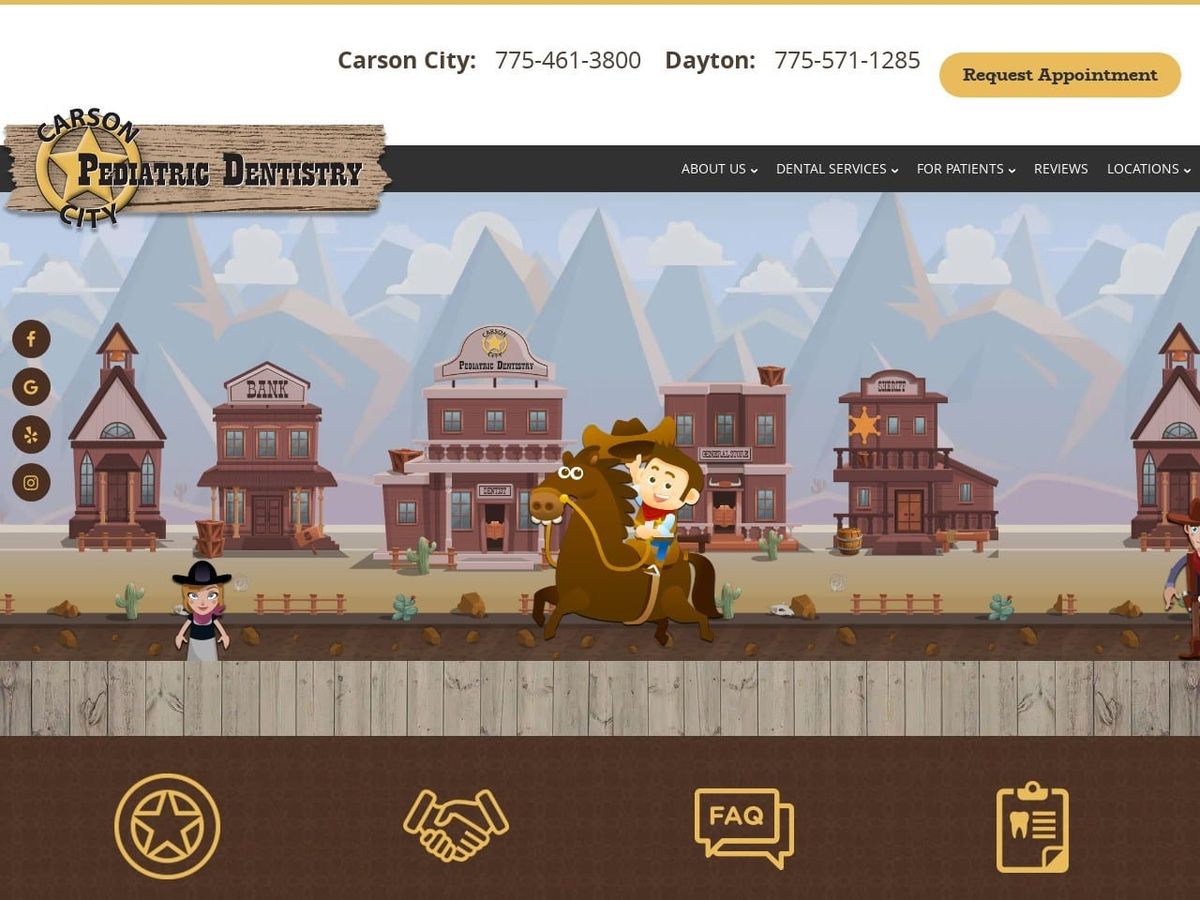 Carson City Pediatric Dentist Website Screenshot from carsoncitypediatricdentistry.com