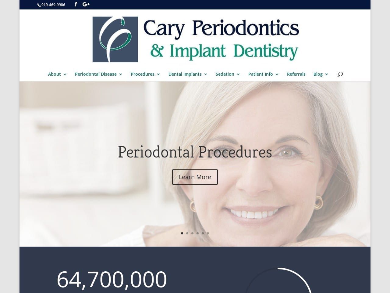 Cary Periodontics Website Screenshot from caryperio.com
