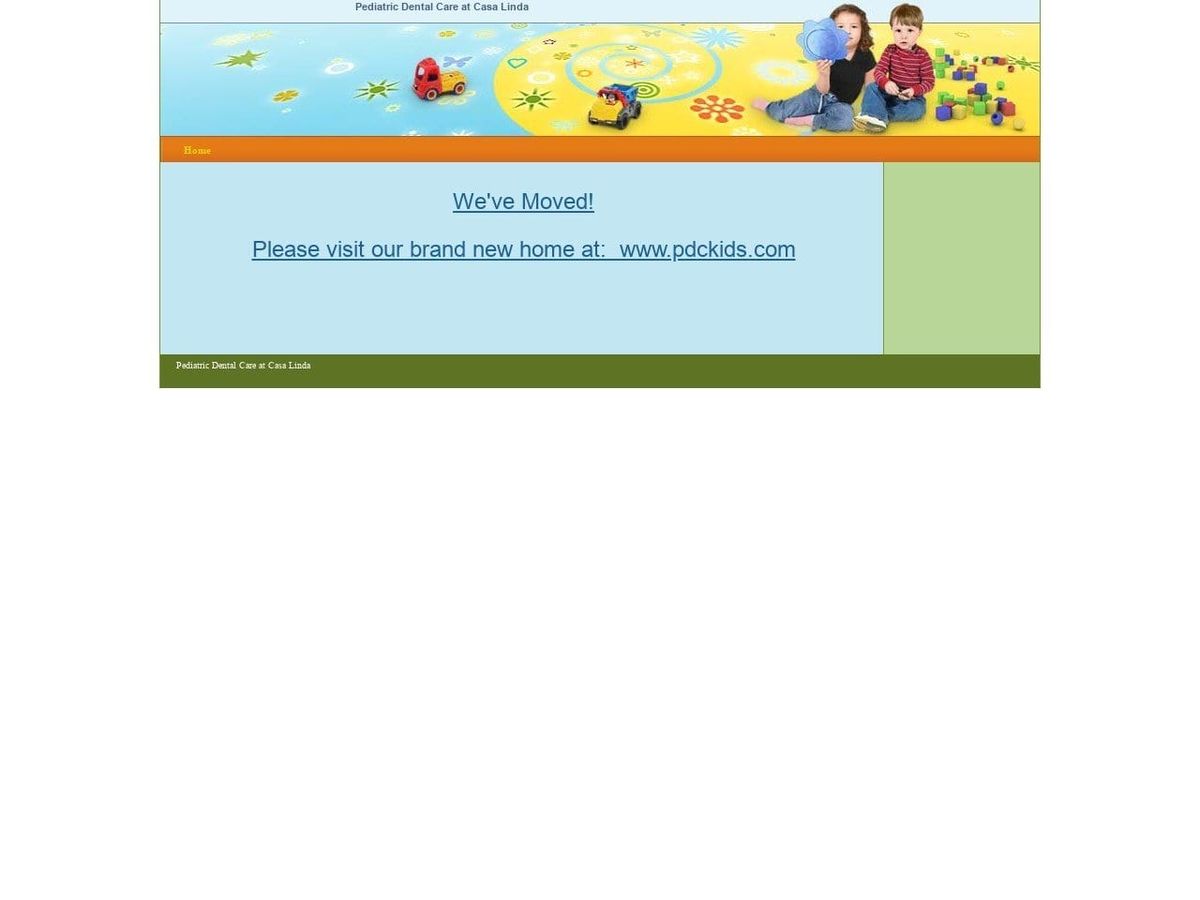 Pediatric Dental Care At Casa Linda Website Screenshot from casalindakids.com