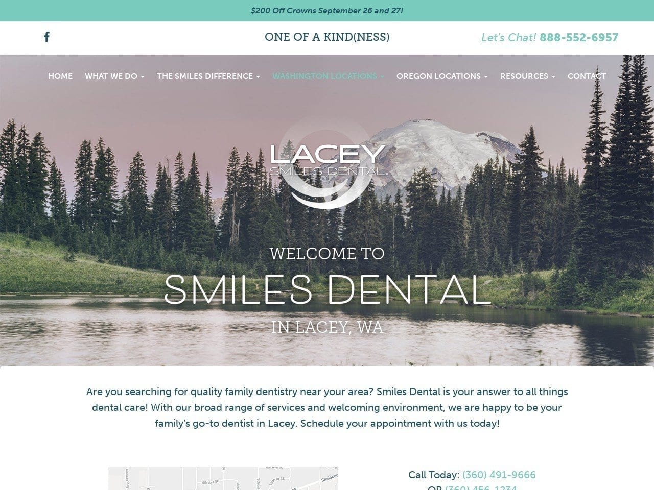 Cascade Family Dental Care Website Screenshot from cascadefamilydental.com