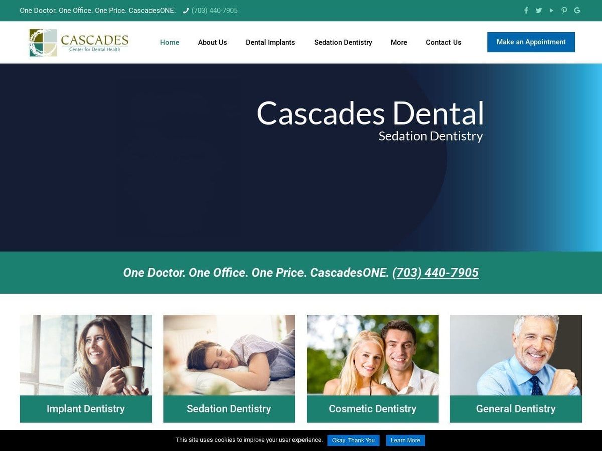 Dr. Shreyesh S. Ruparelia DDS Website Screenshot from cascadesdental.com