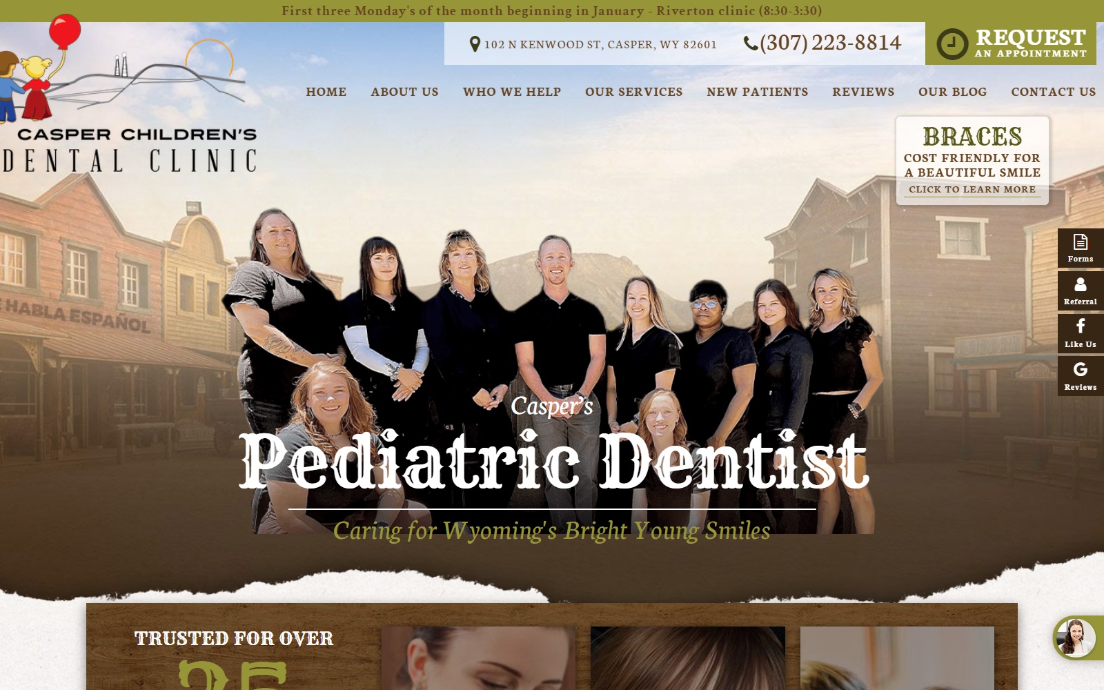 casperchildrensdental.com screenshot