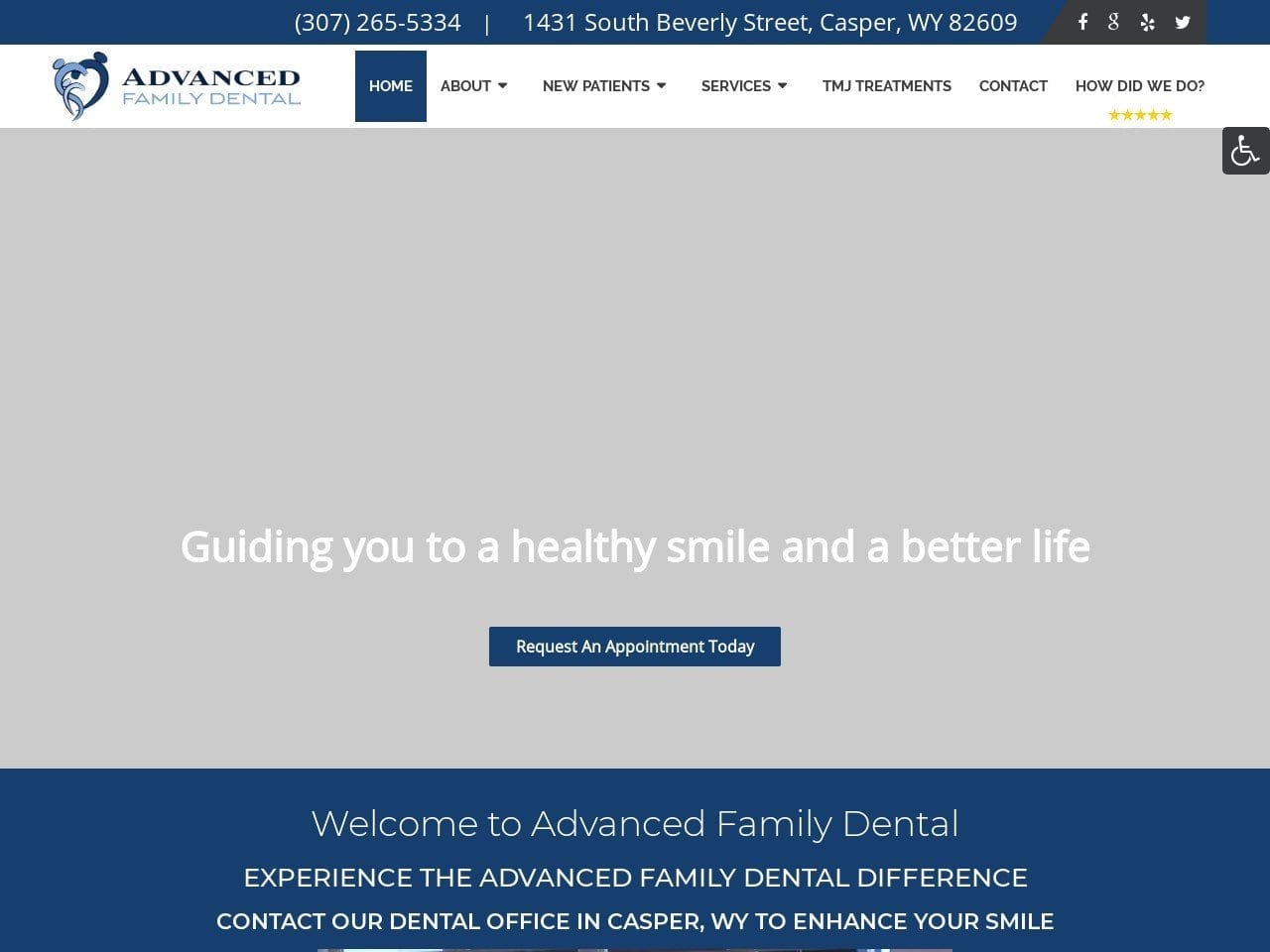 Dr. Steven L. Dacus DDS Website Screenshot from casperdentists.com