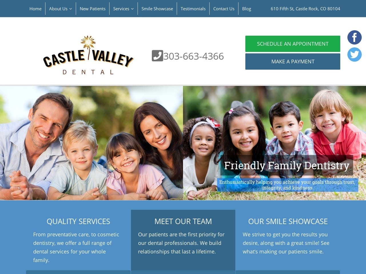 Castle Valley Dental Website Screenshot from castlevalleydental.com