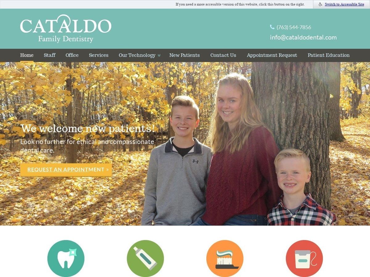 Cataldo Brent DDS Website Screenshot from cataldodental.com