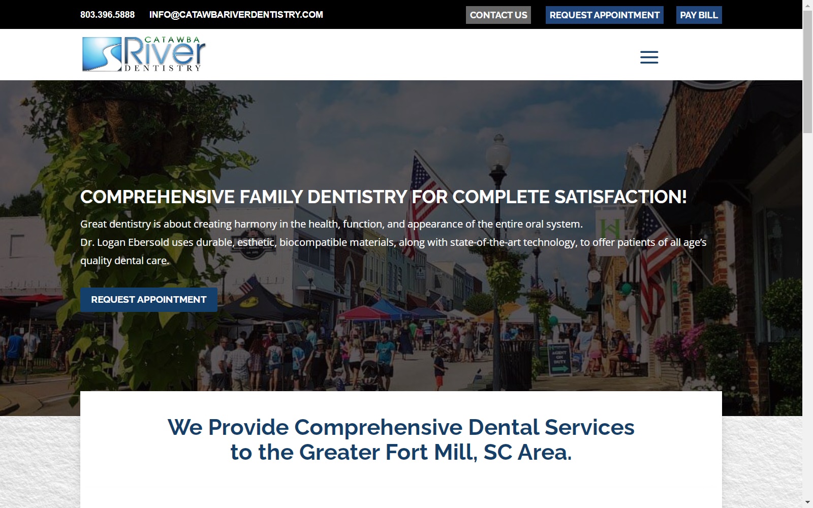 catawbariverdentistry.com screenshot