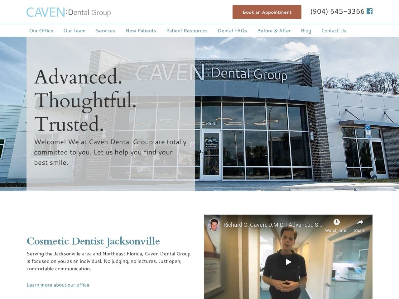 Richard C. Caven D.M.D. Website Screenshot from cavendental.com