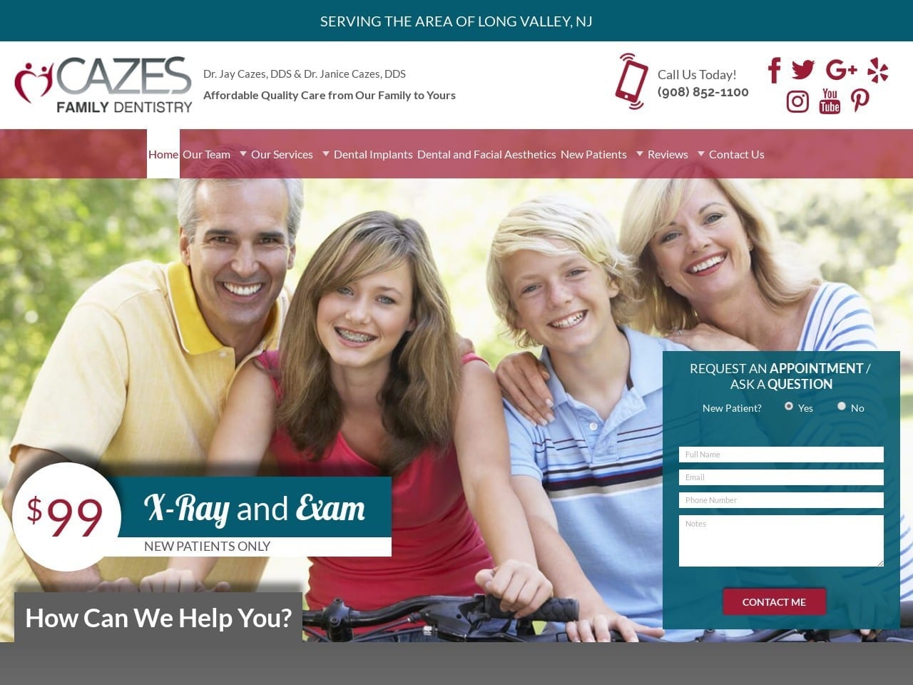 Cazes Janice DDS Website Screenshot from cazesfamilydentistry.com