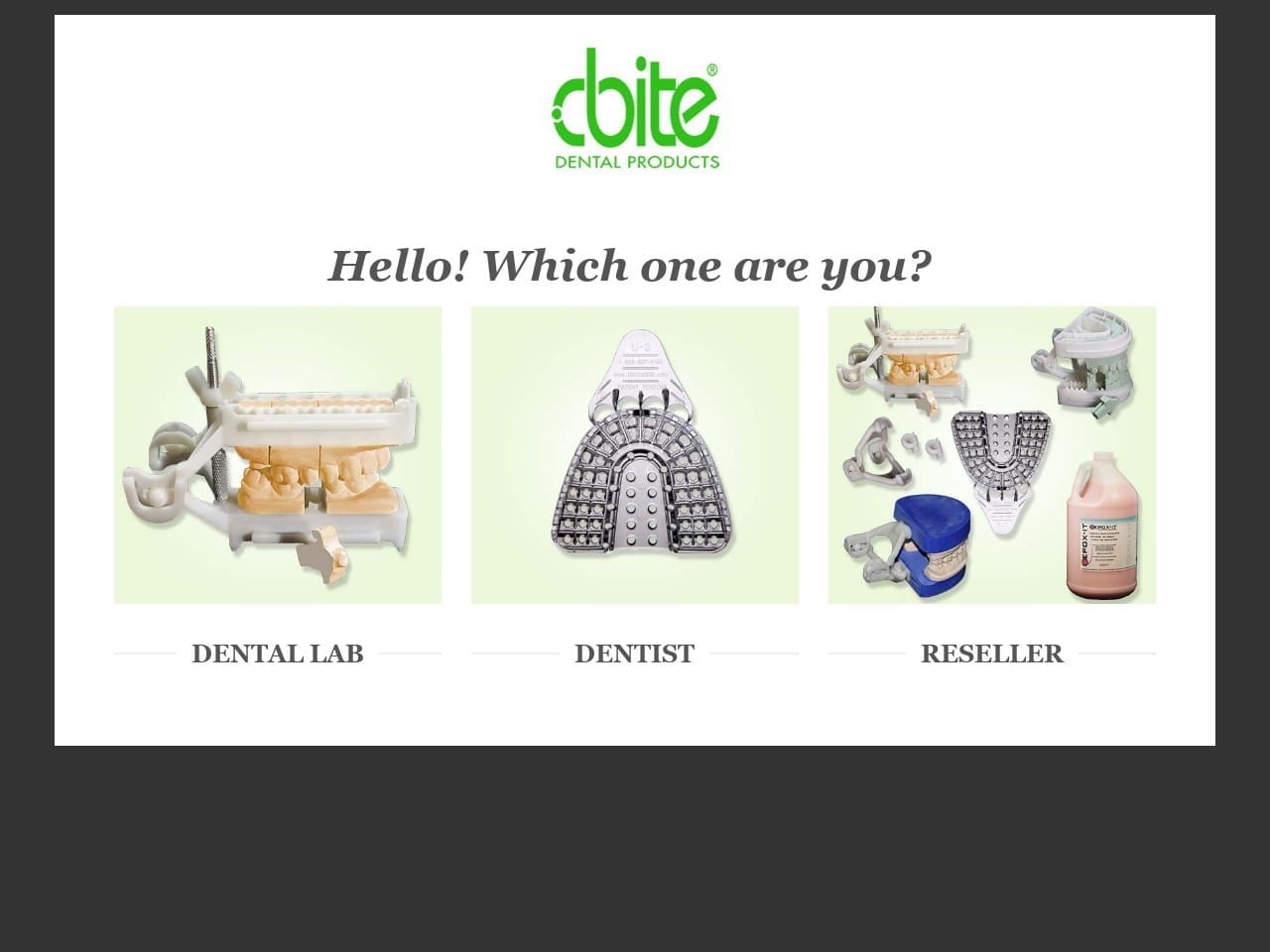 Cbite Dental Products Inc. Website Screenshot from cbite.com