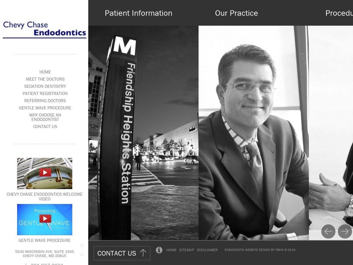 Chevy Chase Endodontics Website Screenshot from ccendo.net