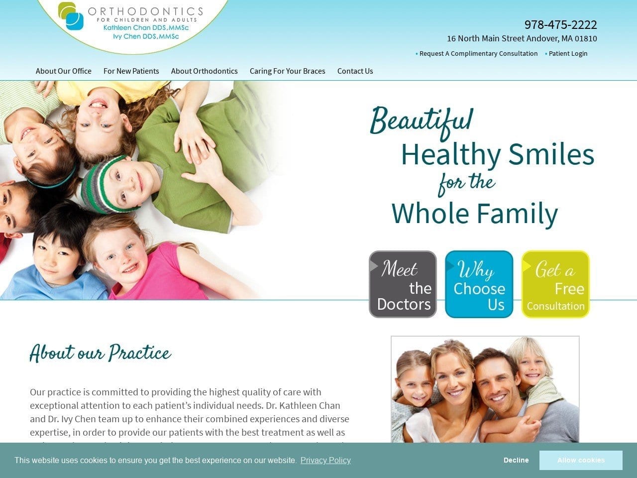 Chan & Chen Orthodontics Chan Kathleen DDS Website Screenshot from ccorthodontics.com