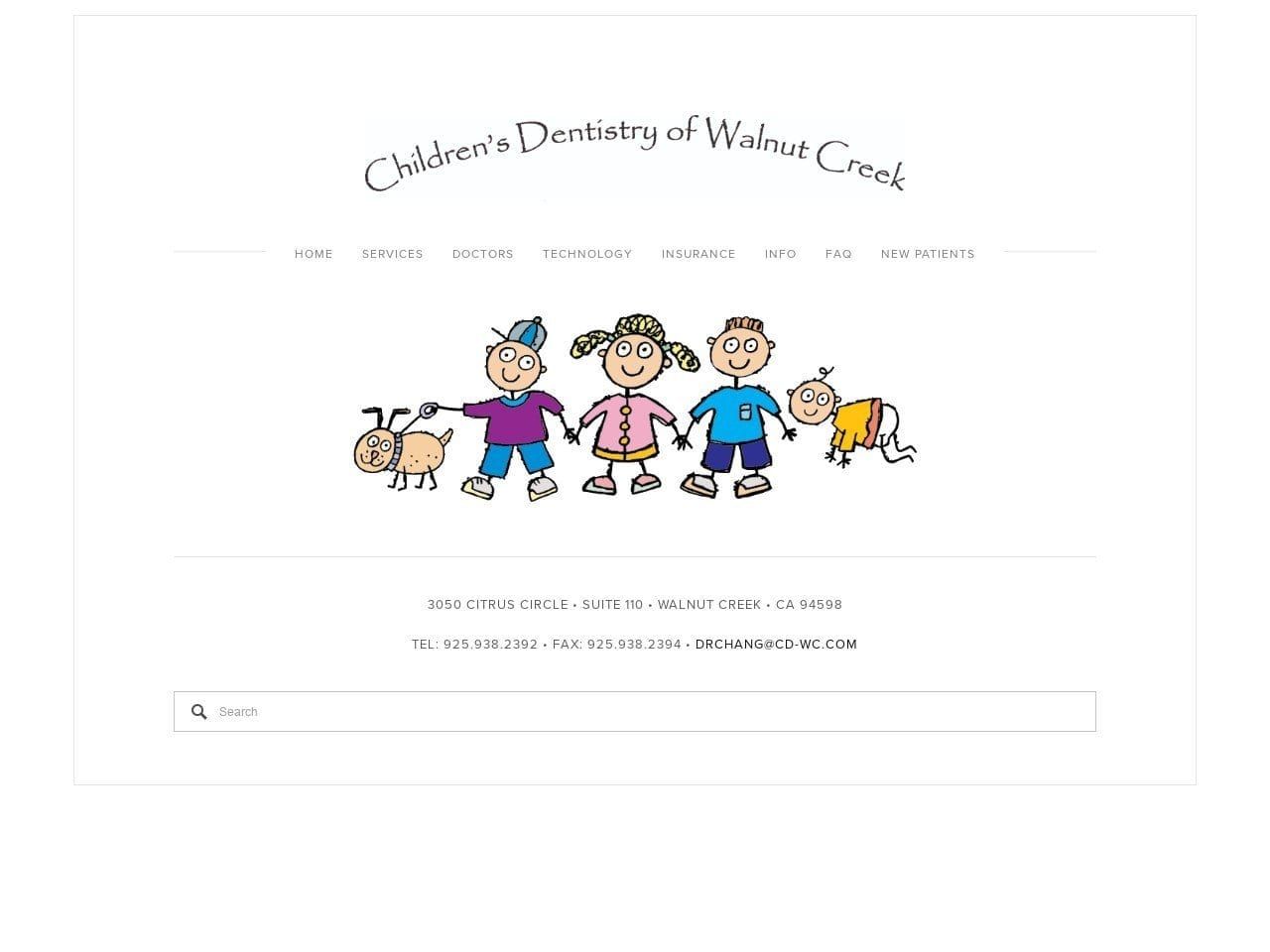 Children Dentist Website Screenshot from cd-wc.com