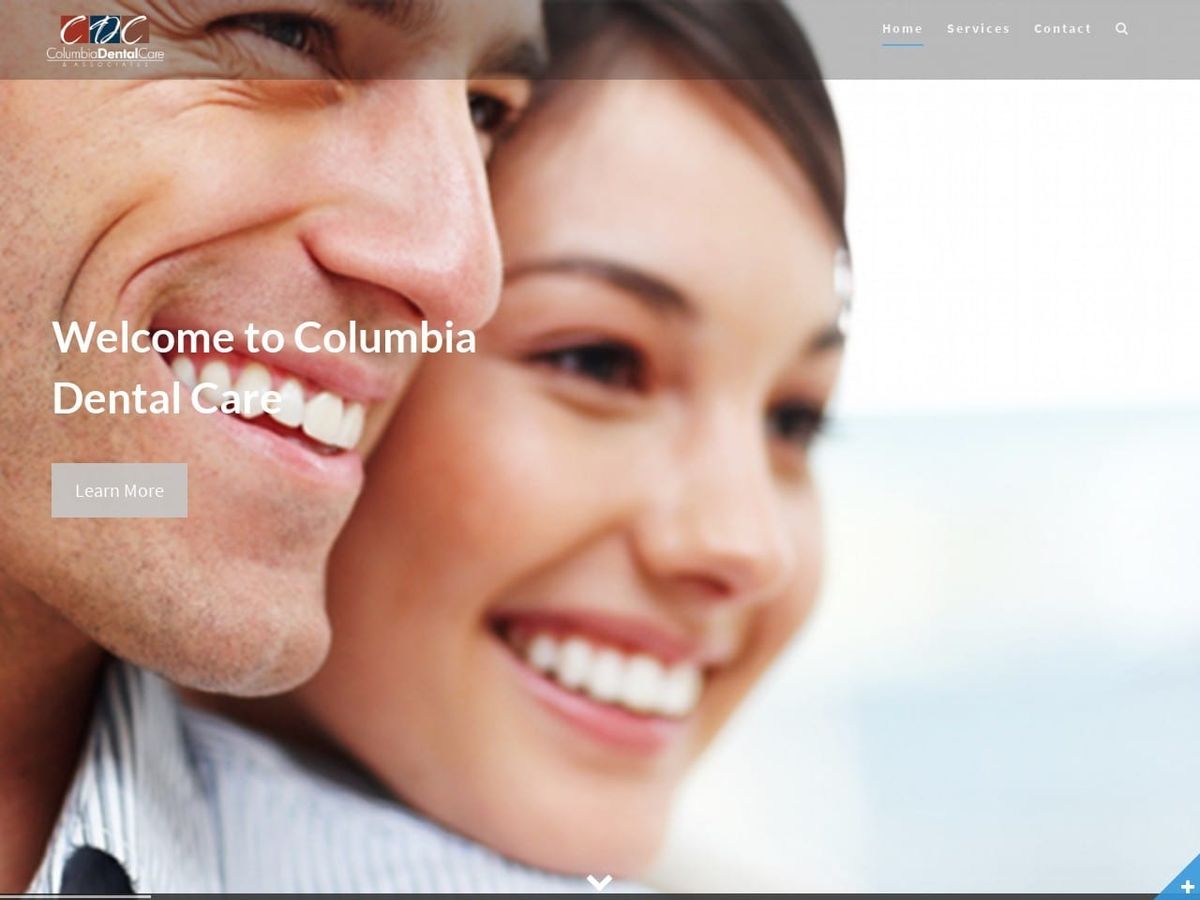 Columbia Dental Care Dentist Website Screenshot from cdc1135.com