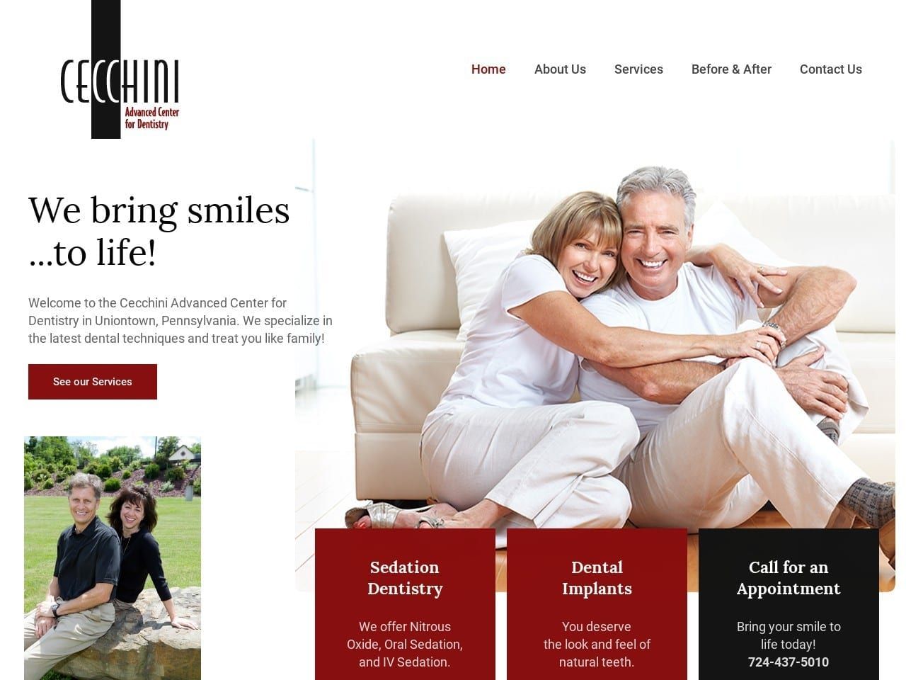 Cecchini Advanced Center For Dentistry Website Screenshot from cecchini.net