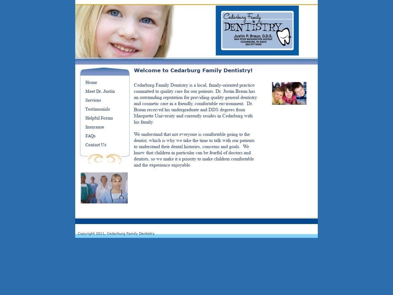 Cedarburg Family Dentistry Website Screenshot from cedarburgfamilydentistry.com