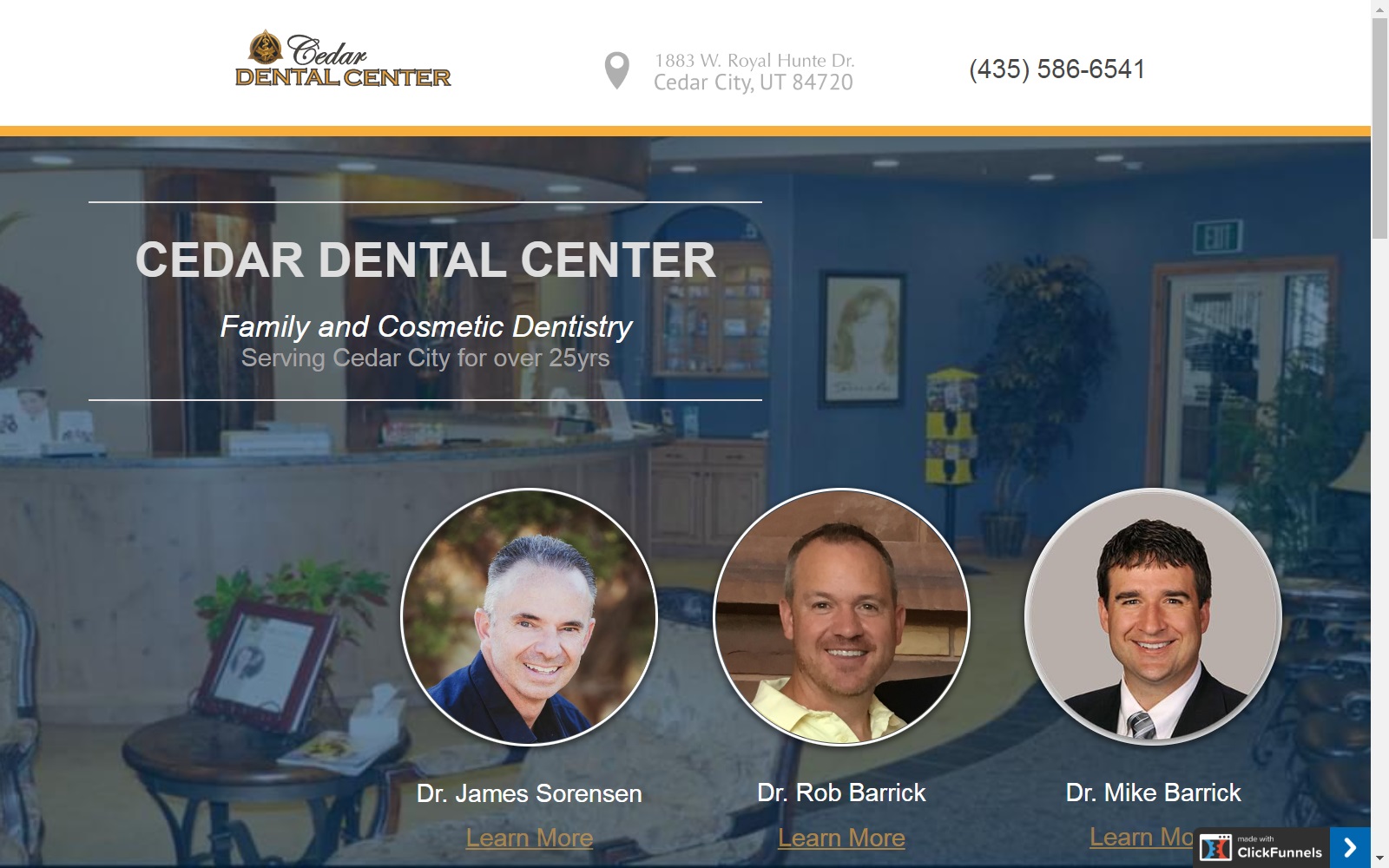 cedardentalcenter.com screenshot