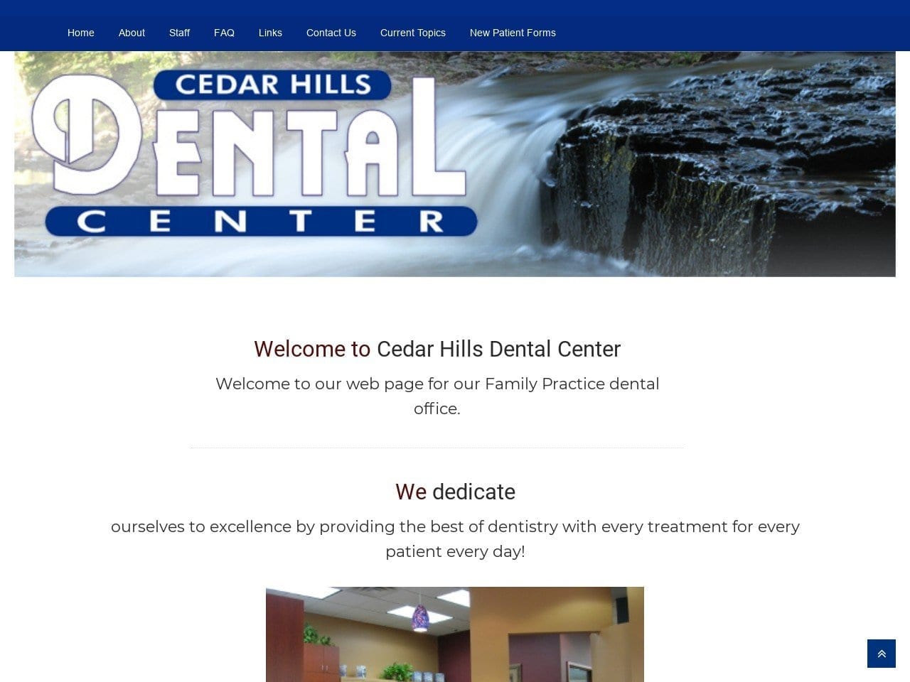 Cedar Hills Dental Center Website Screenshot from cedarhillsdentalcenter.com