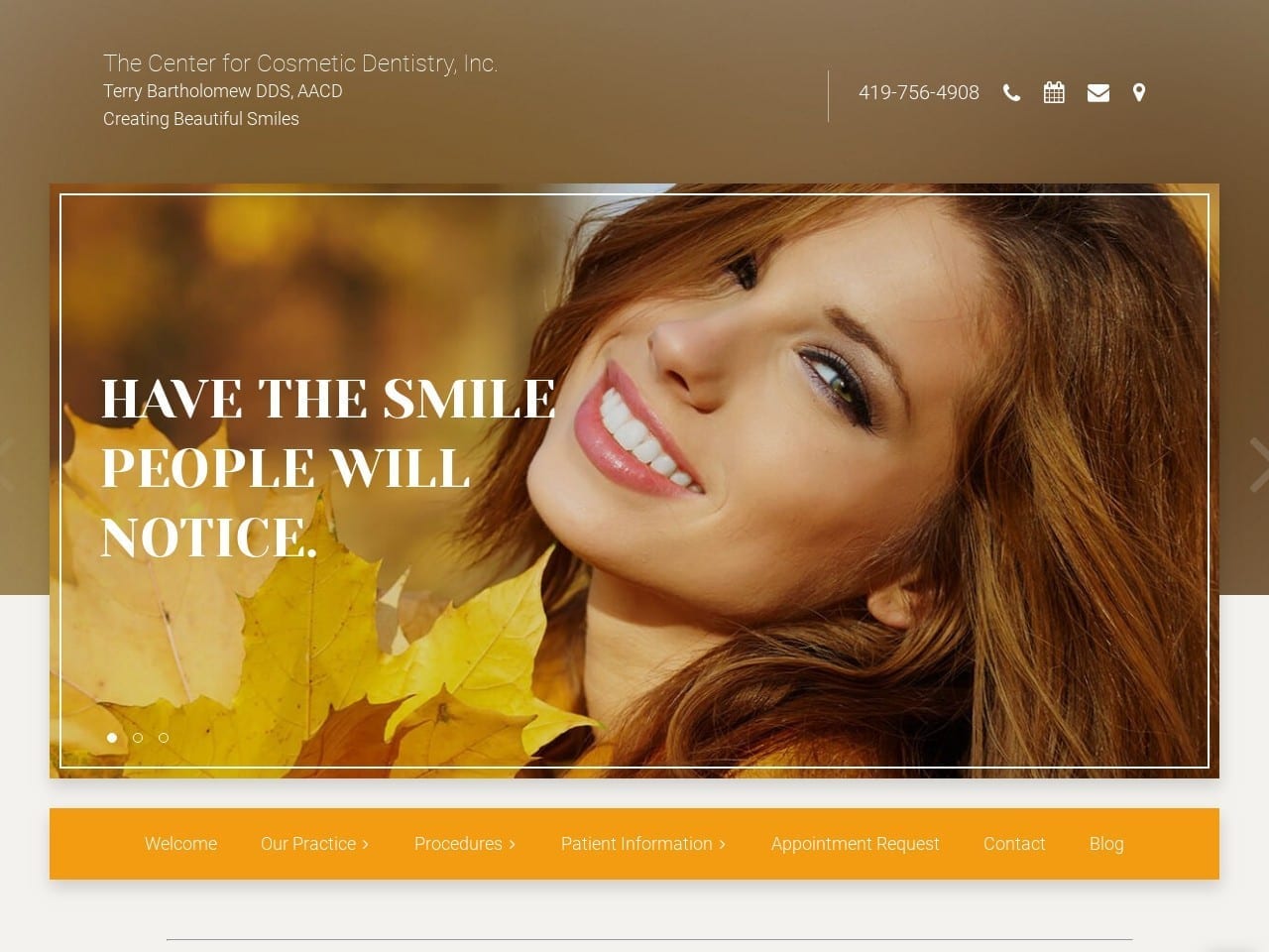 The Center For Cosmetic Dentist Website Screenshot from centerforcosmetic-dentistry.com