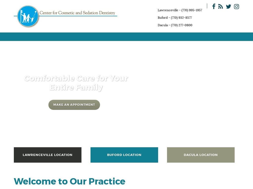 Center For Cosmetic And Sedation Dentist Website Screenshot from centerforsedation.com