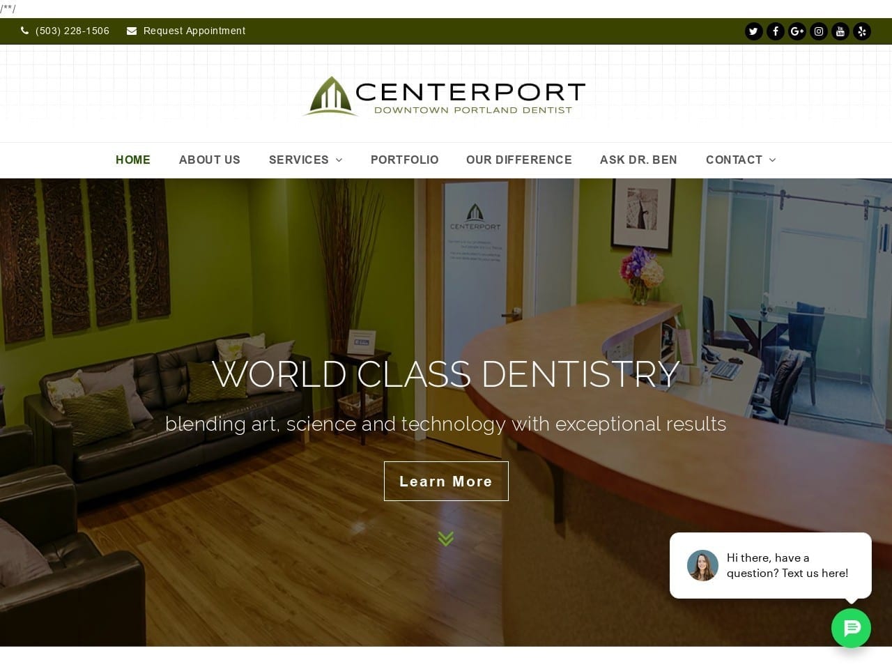 Centerport Family & Implant Dentistry Website Screenshot from centerportdental.com